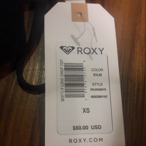 NWT Roxy Softly Love Crop Top - Picture 6 of 6